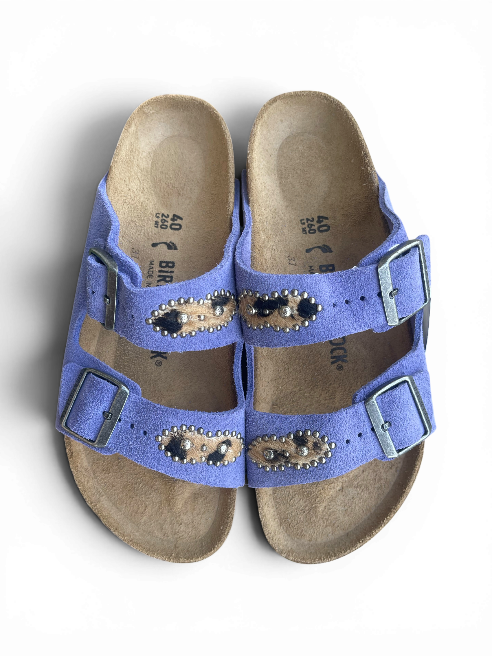 HTC X BIRKENSTOCK Los Angeles Arizona Purple Suede Horsy Moustache