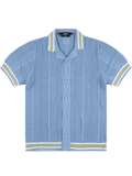 AINKER 802 Blue Knit Button Shirt
