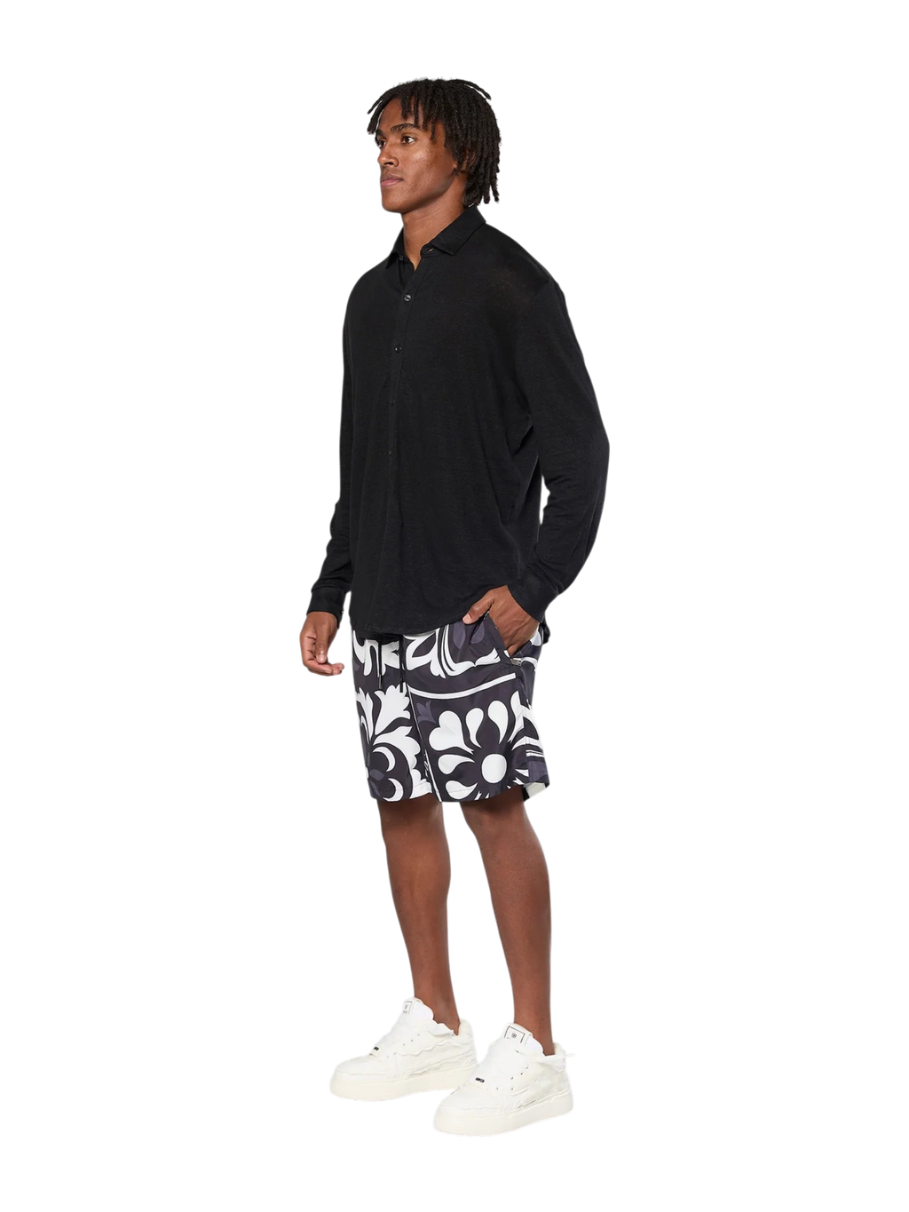 AINKER – Flower 824 Black Swimwear