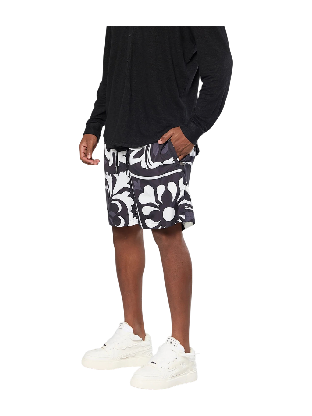 AINKER – Flower 824 Black Swimwear