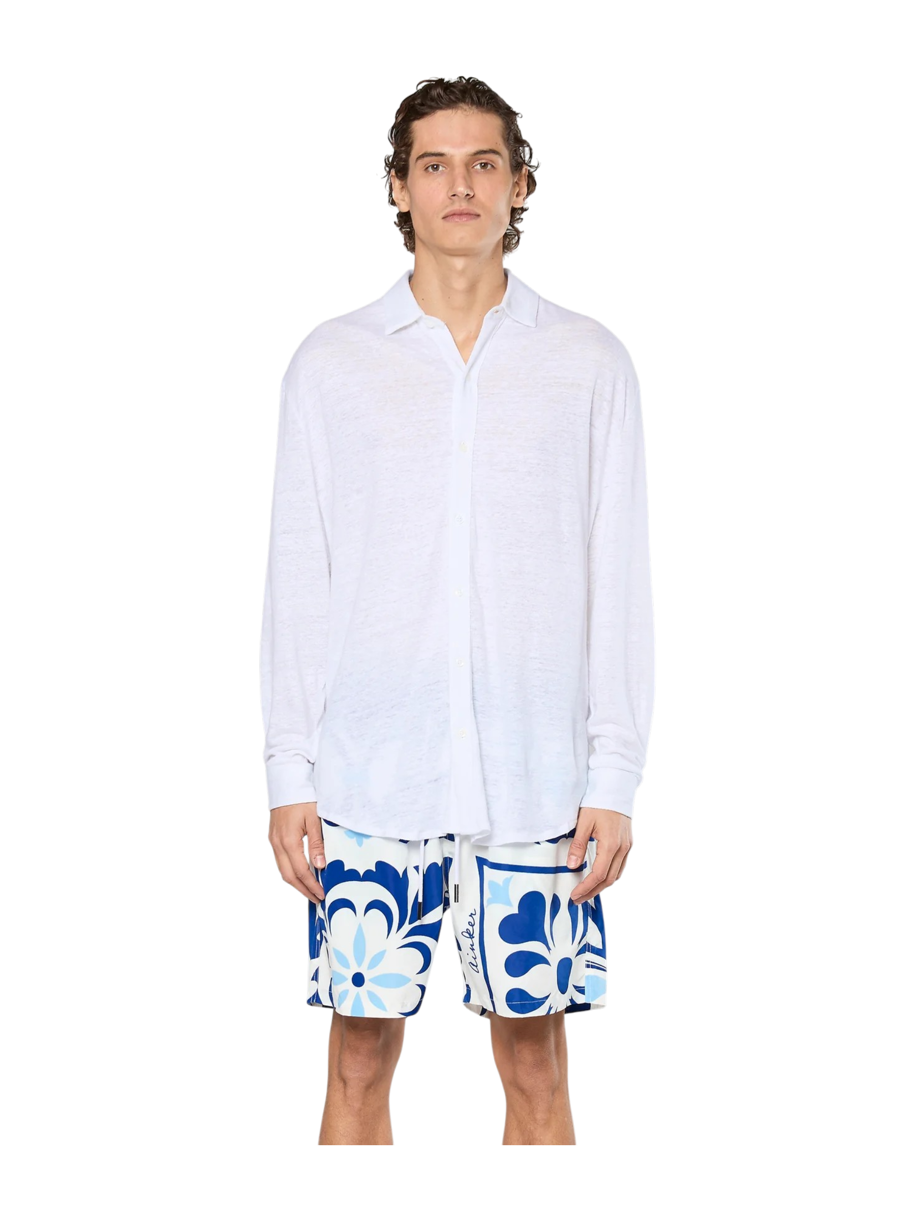 AINKER – Flower 824 Blue Swimwear
