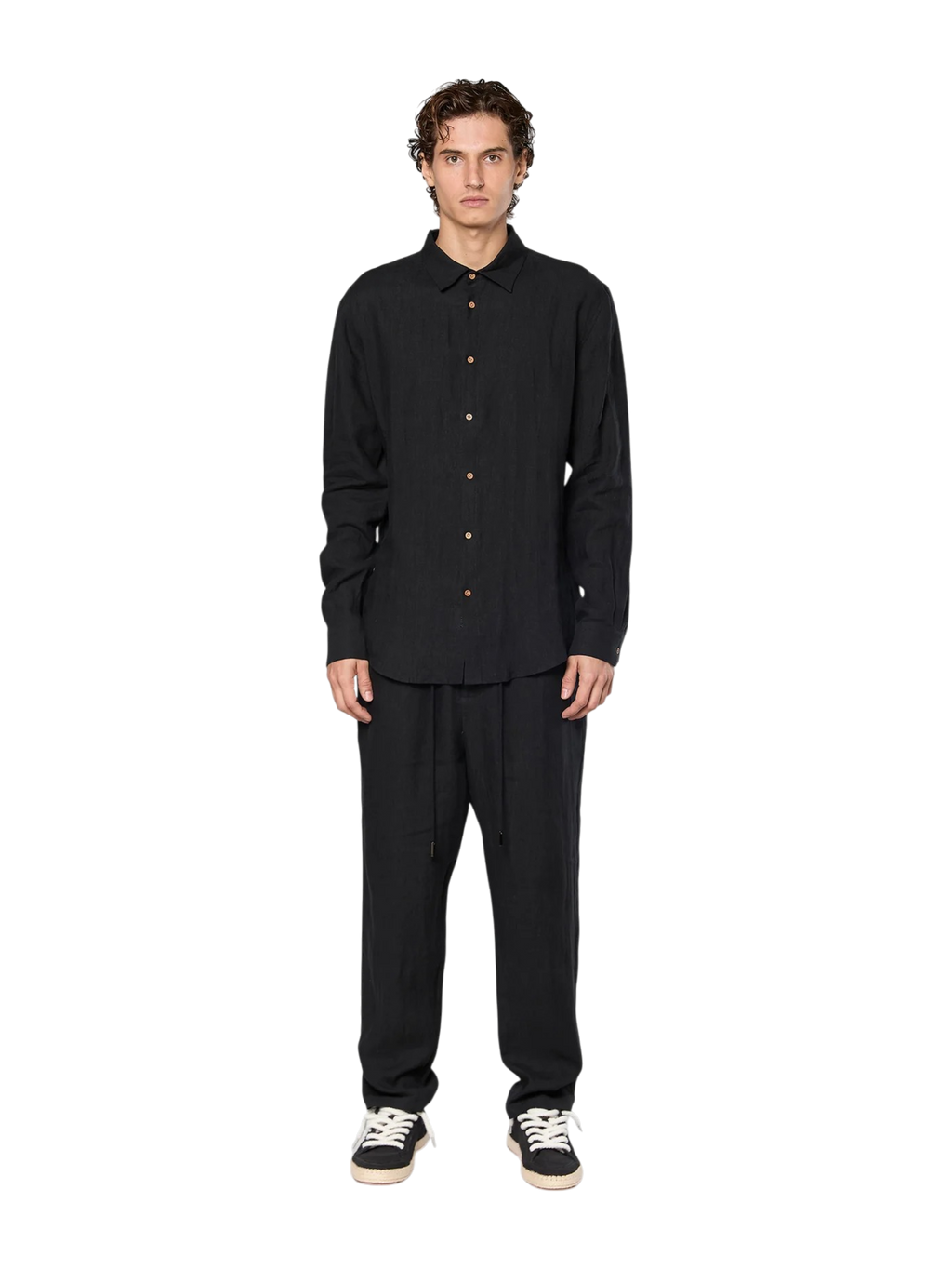 AINKER – Linen 777 Black Pants