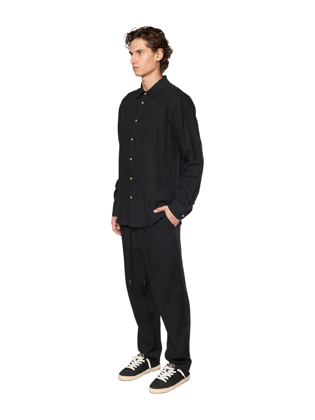 AINKER – Linen 777 Black Pants