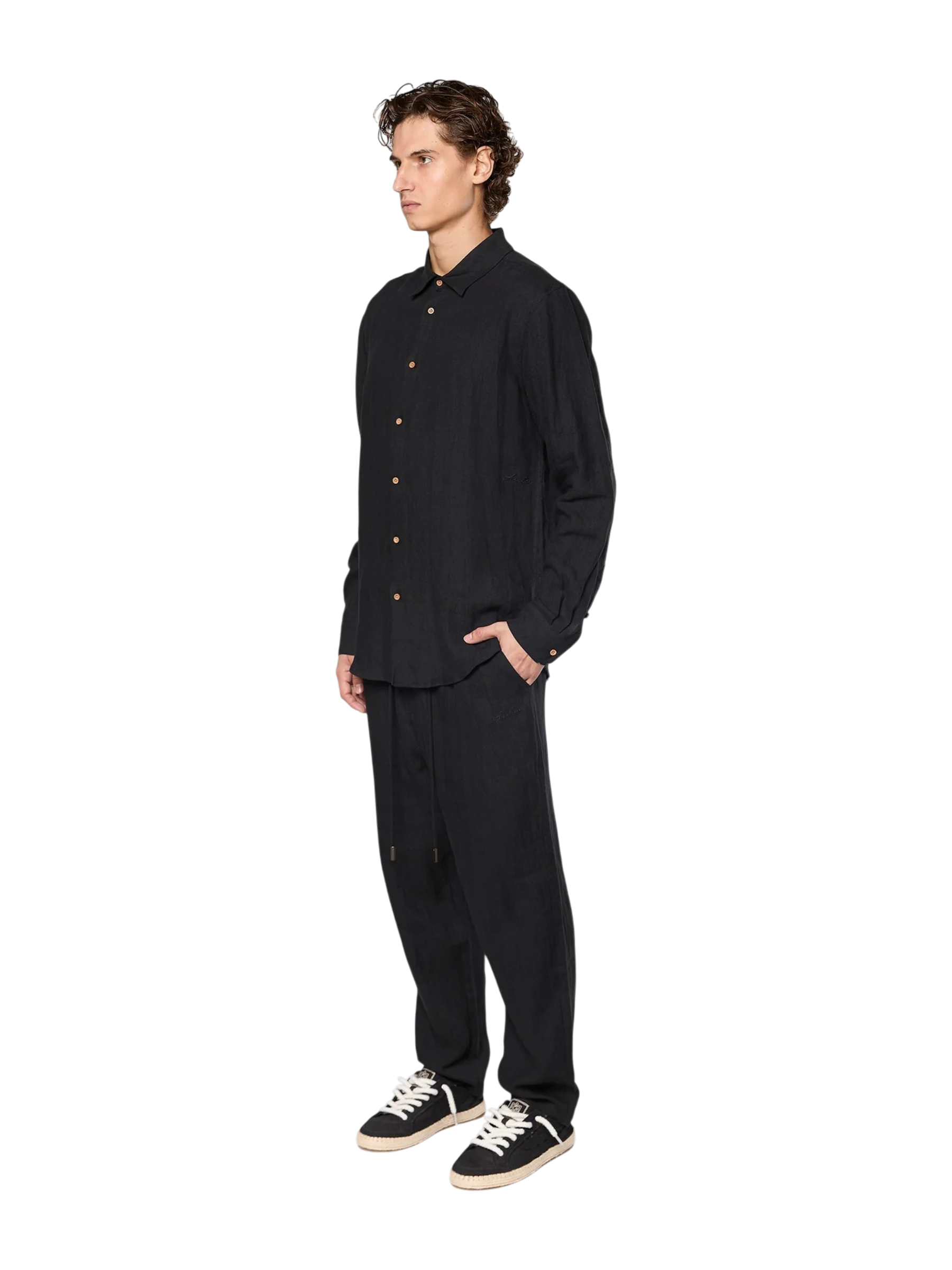 AINKER – Linen 777 Black Pants