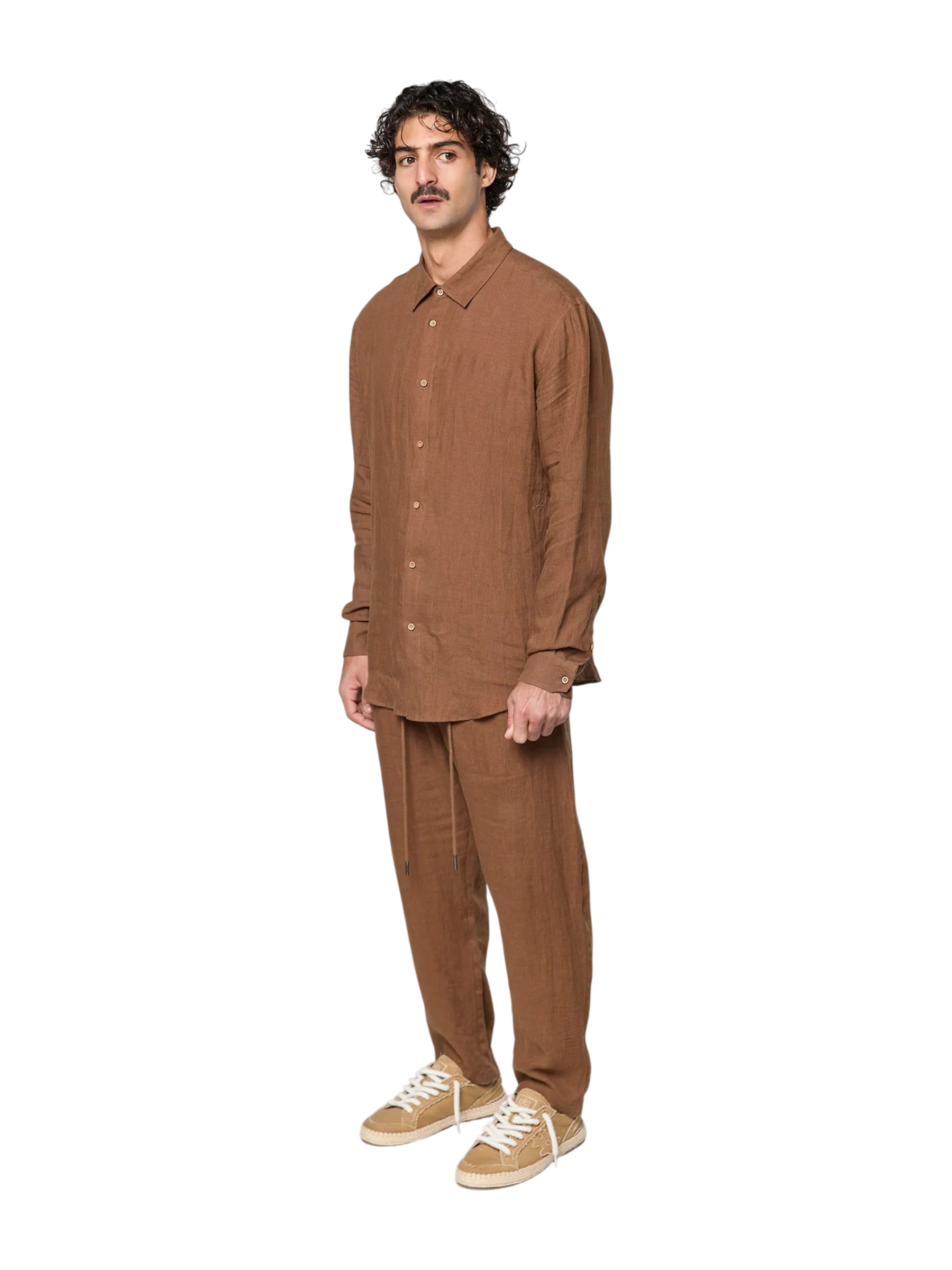 AINKER – Linen 777 Brown Pants