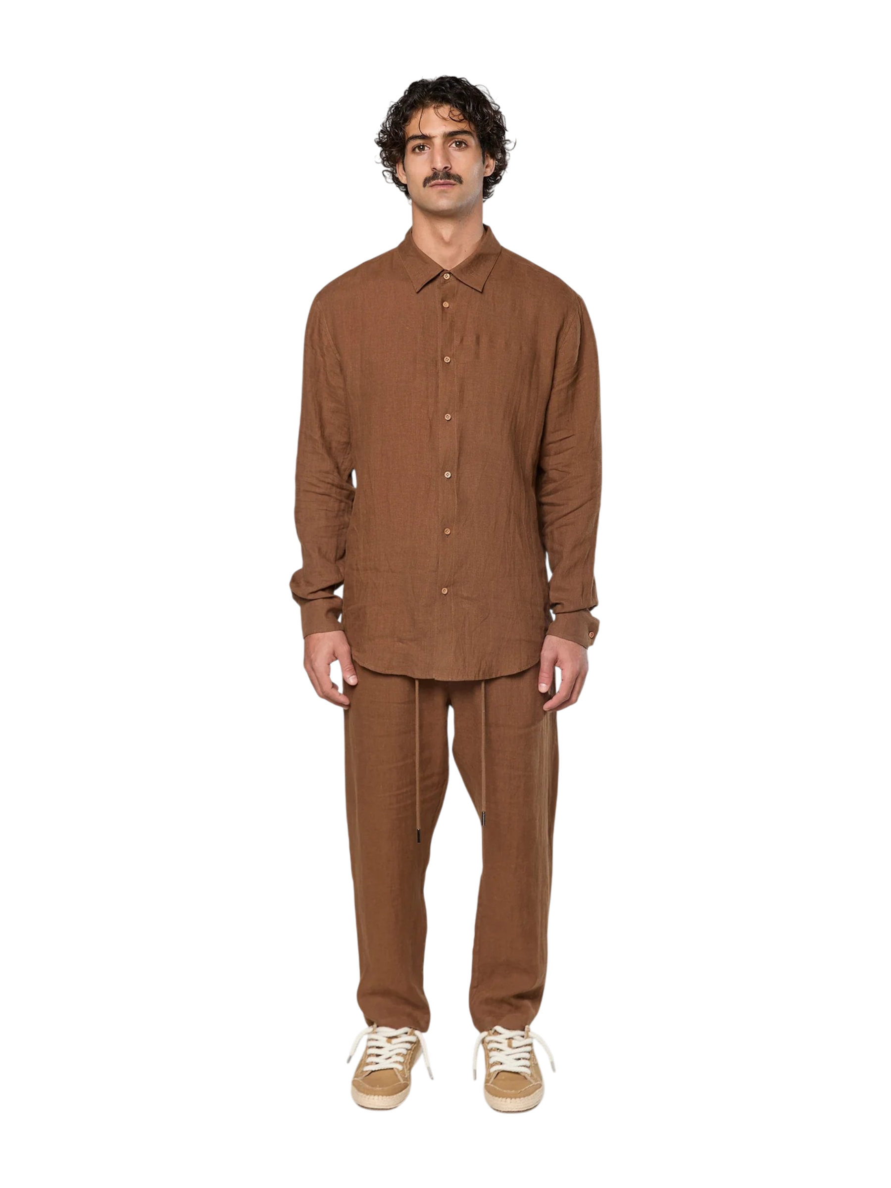 AINKER – Linen 777 Brown Pants