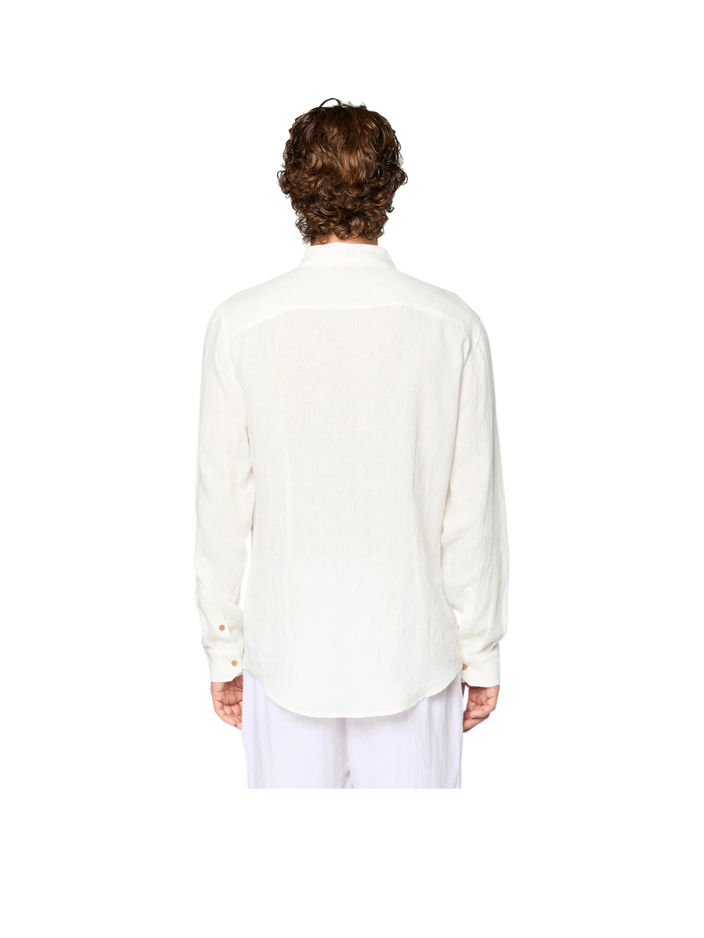 AINKER Linen White 777 Button Shirt