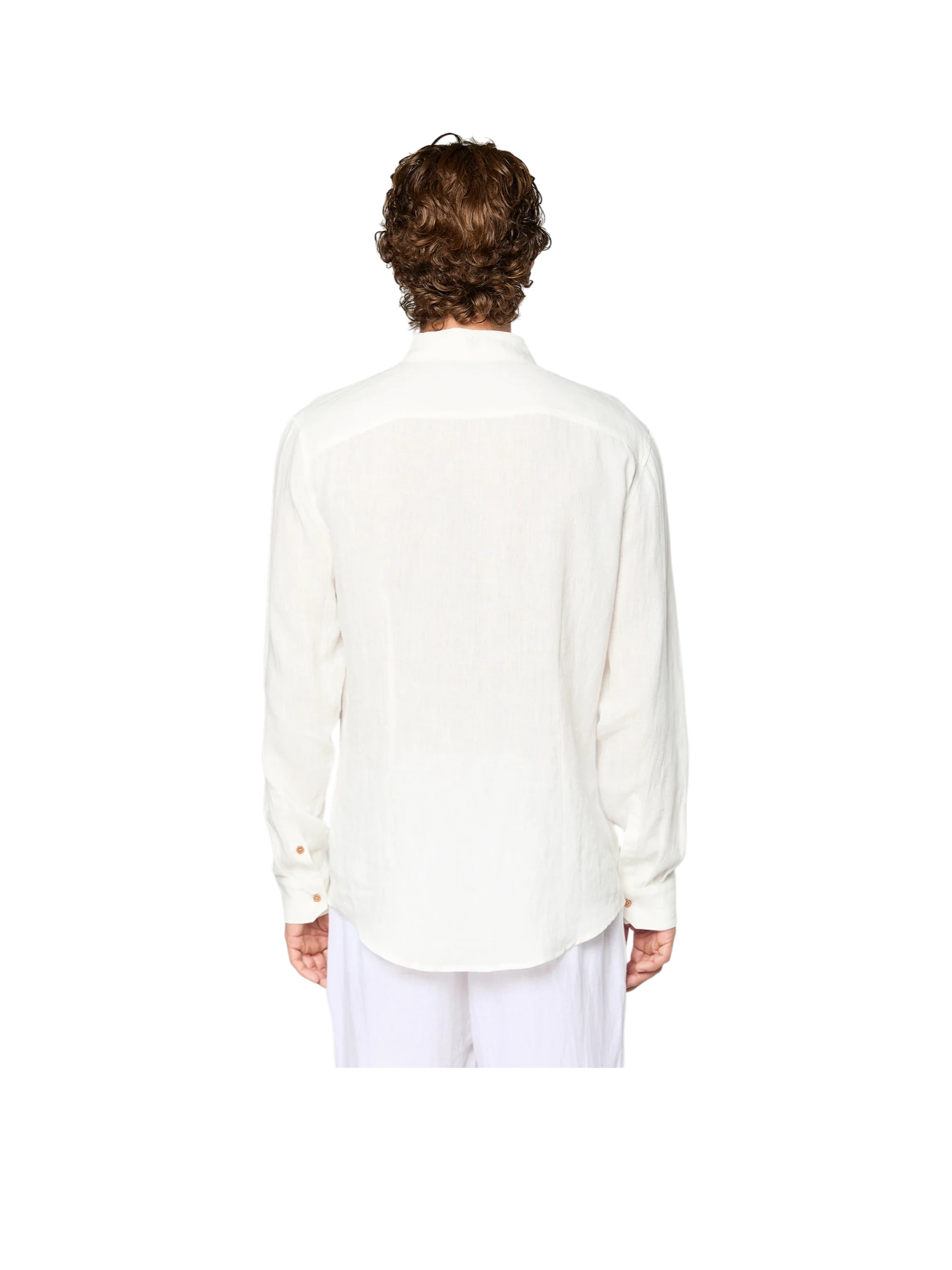 AINKER Linen White 777 Button Shirt
