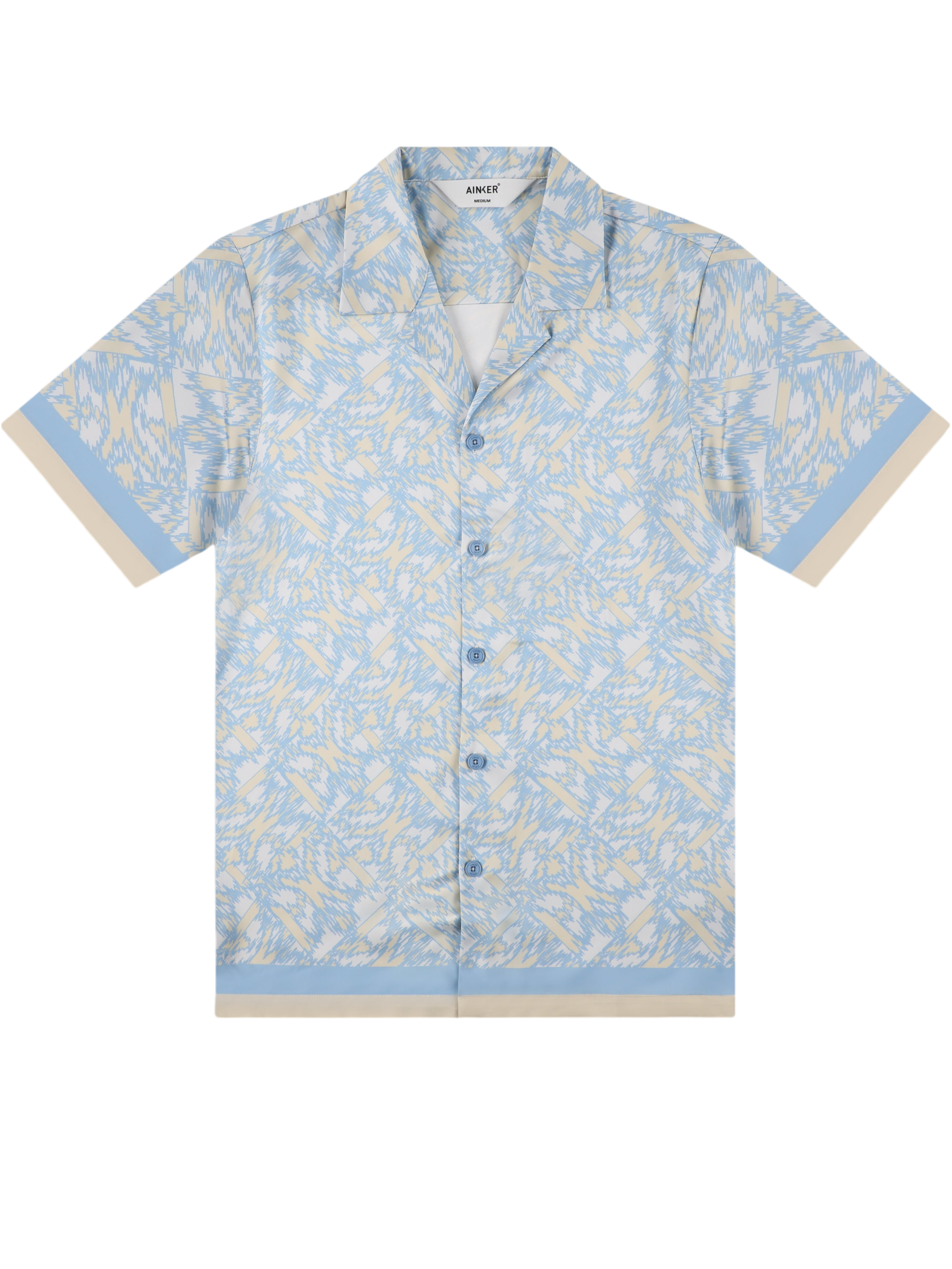 AINKER – Satin 839 Light Blue Shirt