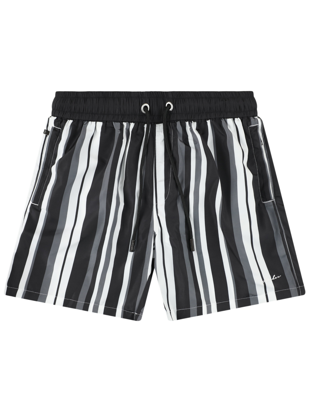 AINKER – Stripe 829 Black Swimwear