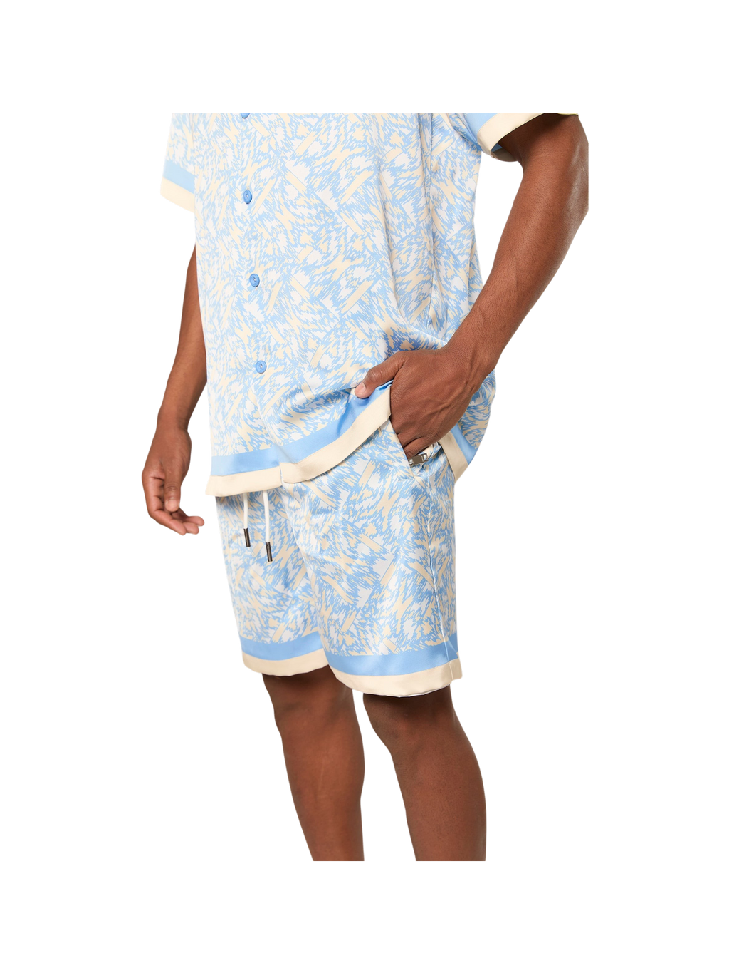 AINKER – Satin 839 Light Blue Short