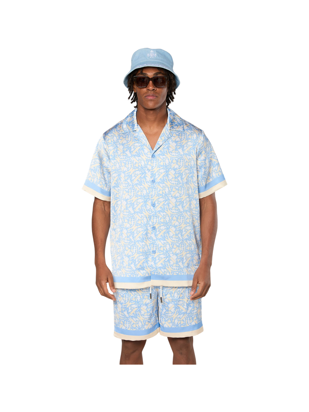 AINKER – Satin 839 Light Blue Short