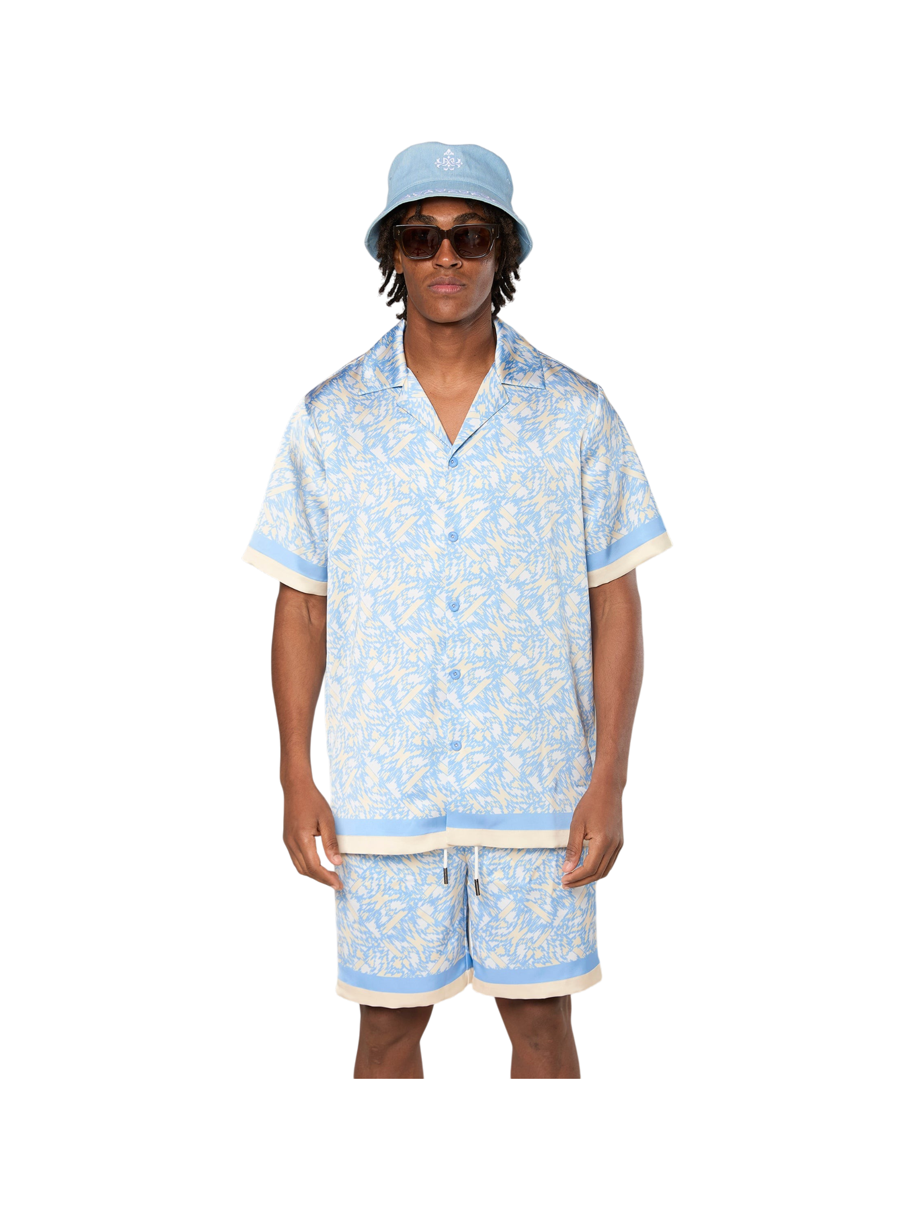 AINKER – Satin 839 Light Blue Short