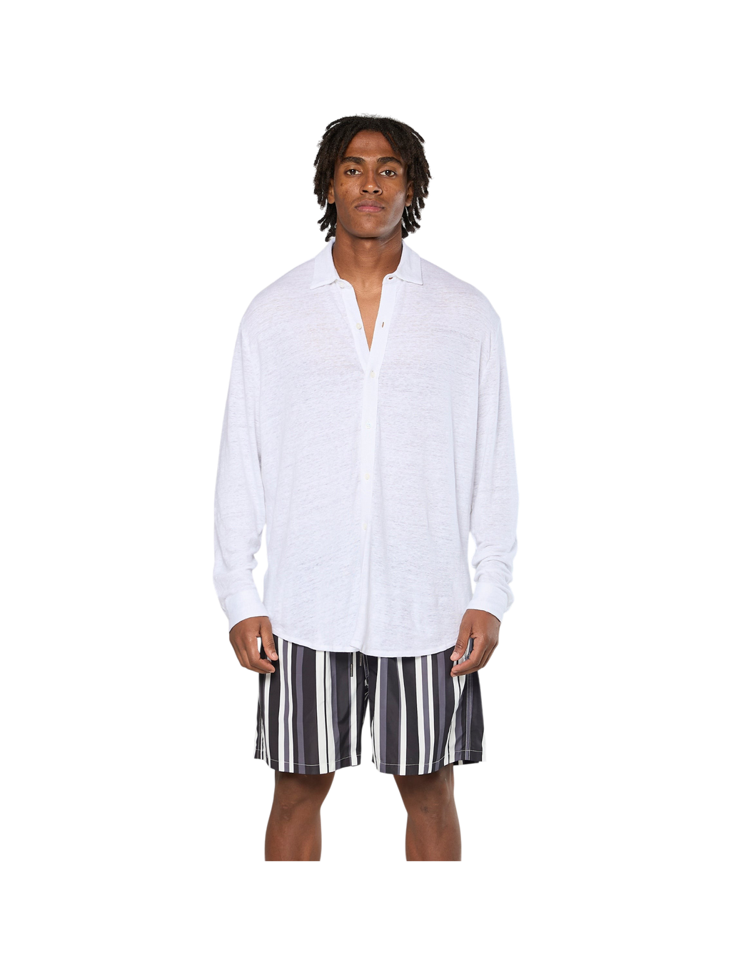 AINKER – Stripe 829 Black Swimwear
