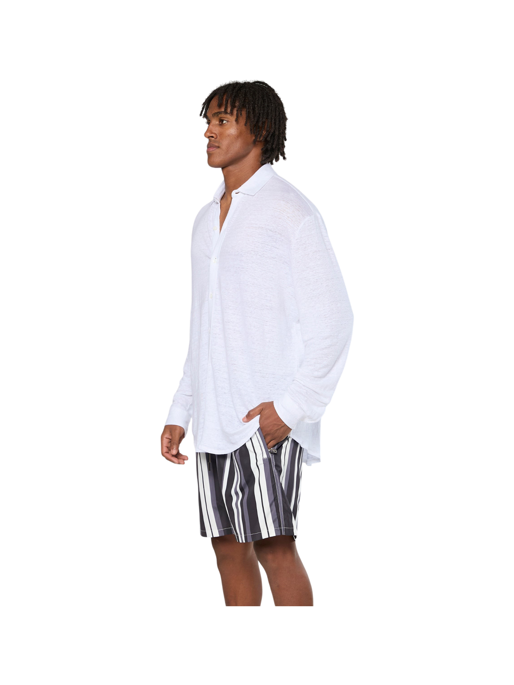 AINKER – Stripe 829 Black Swimwear