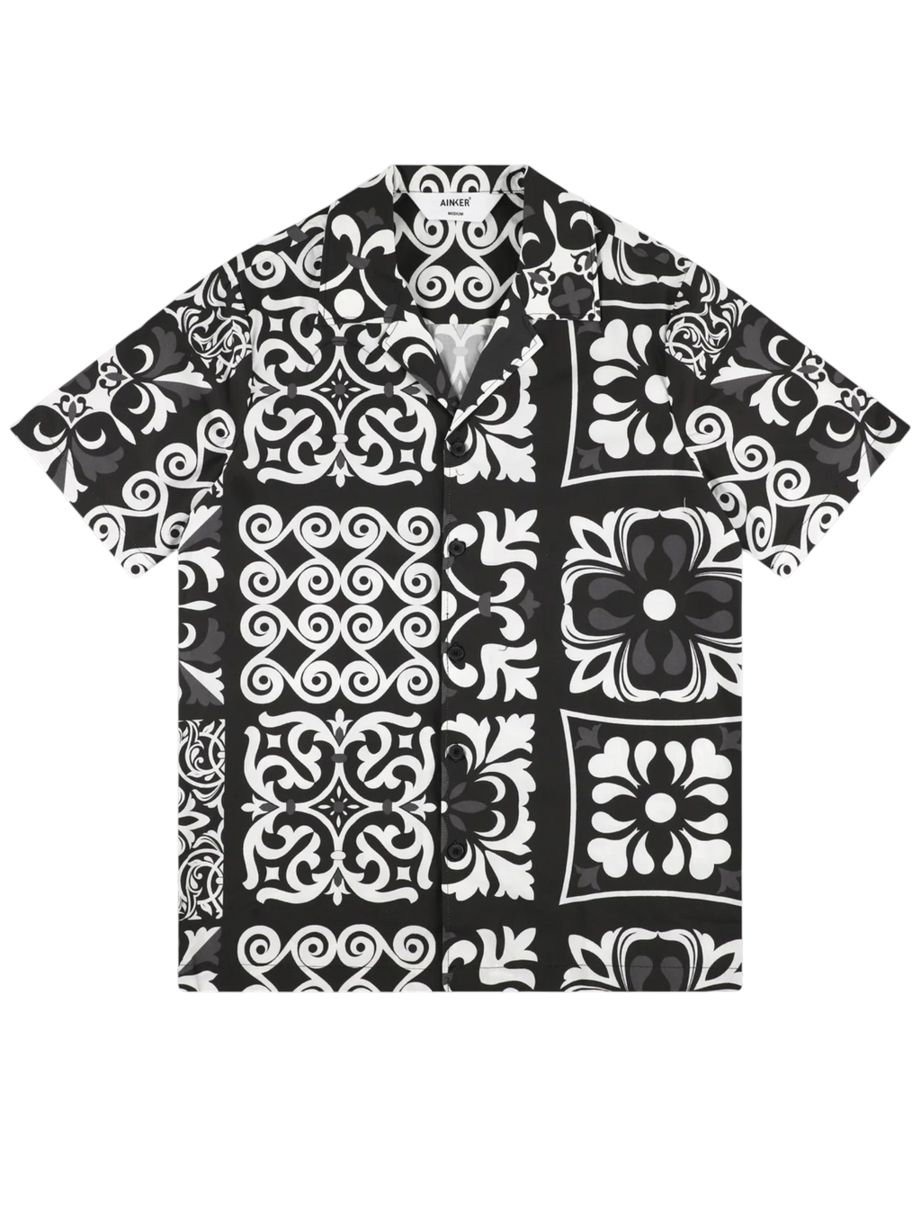 AINKER – Cotton Poplin 840 Black Shirt