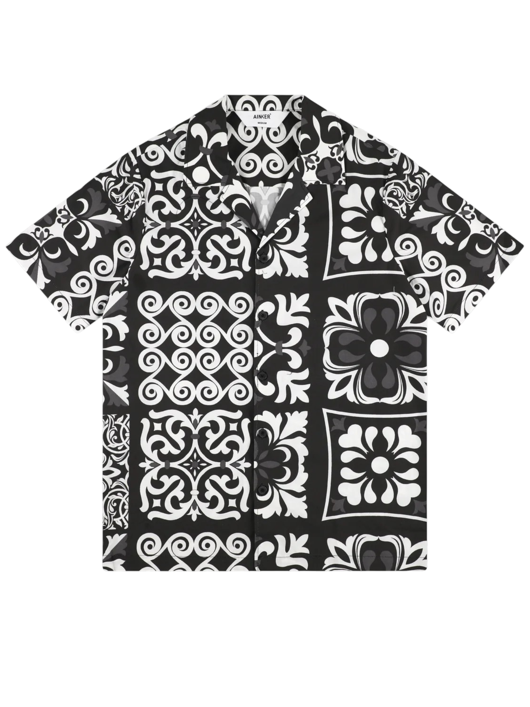 AINKER – Cotton Poplin 840 Black Shirt