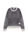 Amish Crew Neck Sweater In Wool Grey