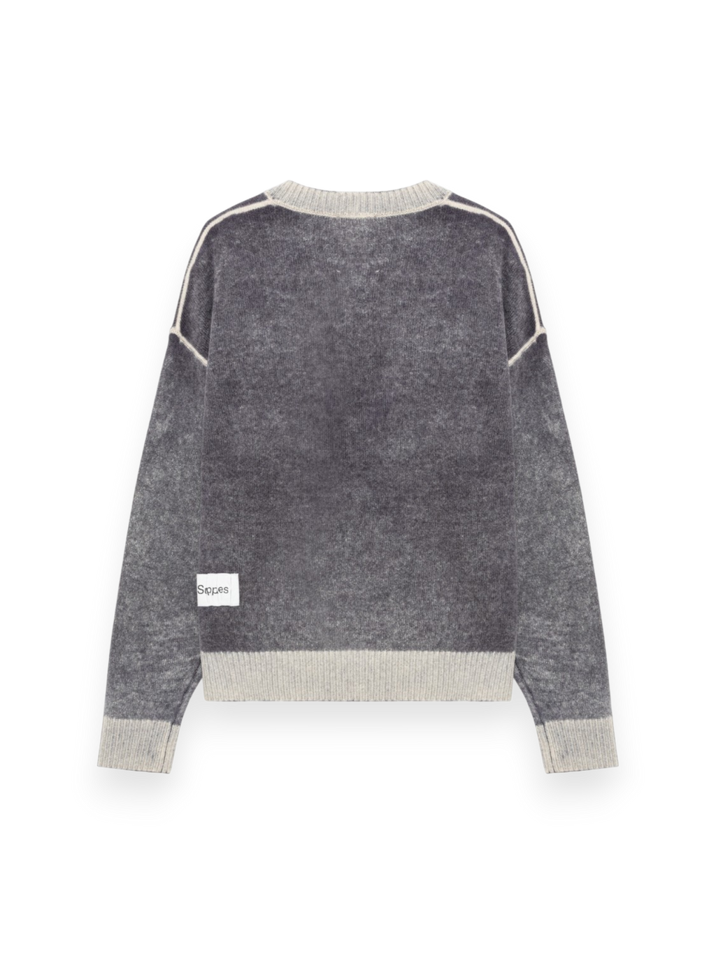 Amish Crew Neck Sweater In Wool Grey