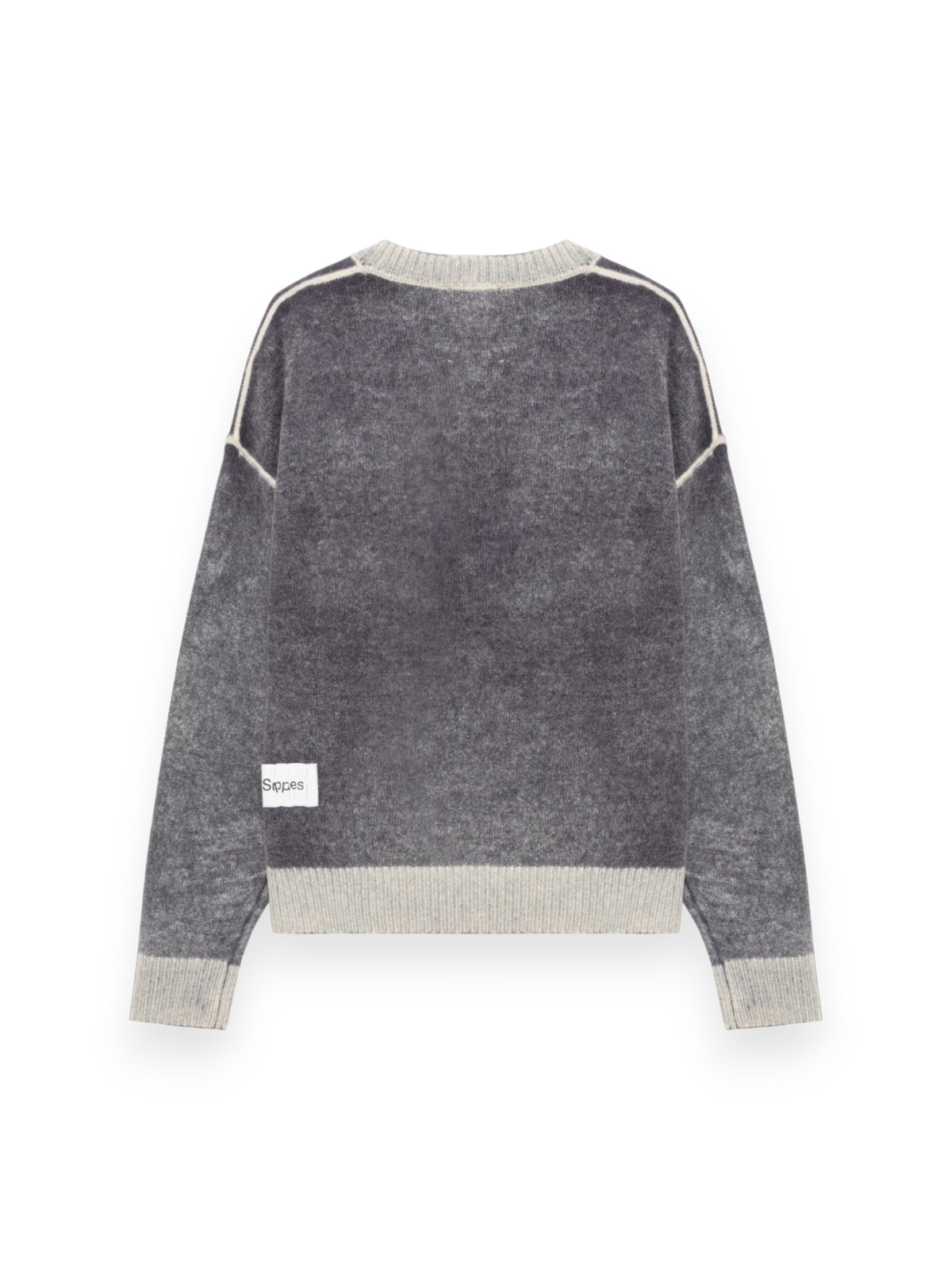 Amish Crew Neck Sweater In Wool Grey