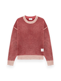 Amish Crew Neck Sweater In Wool Red