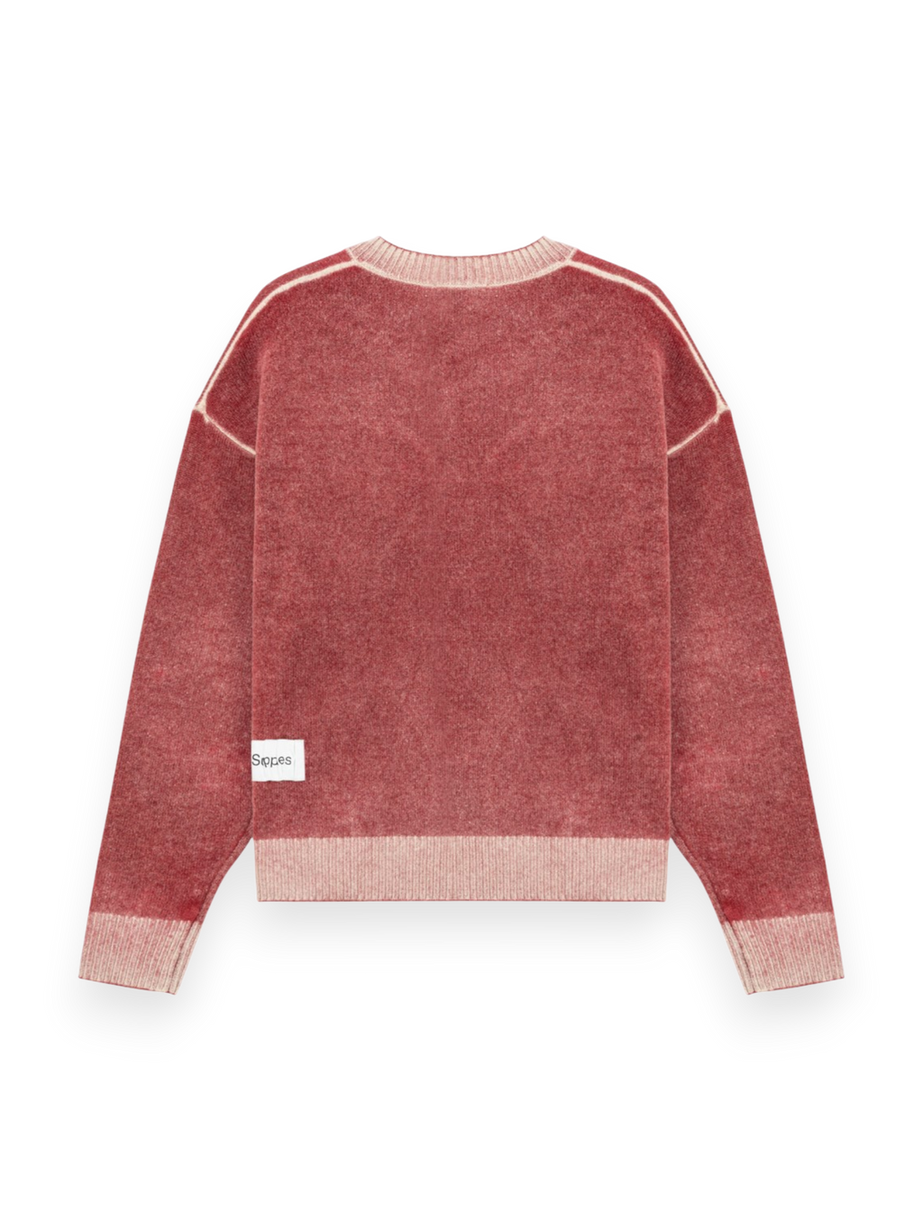 Amish Crew Neck Sweater In Wool Red