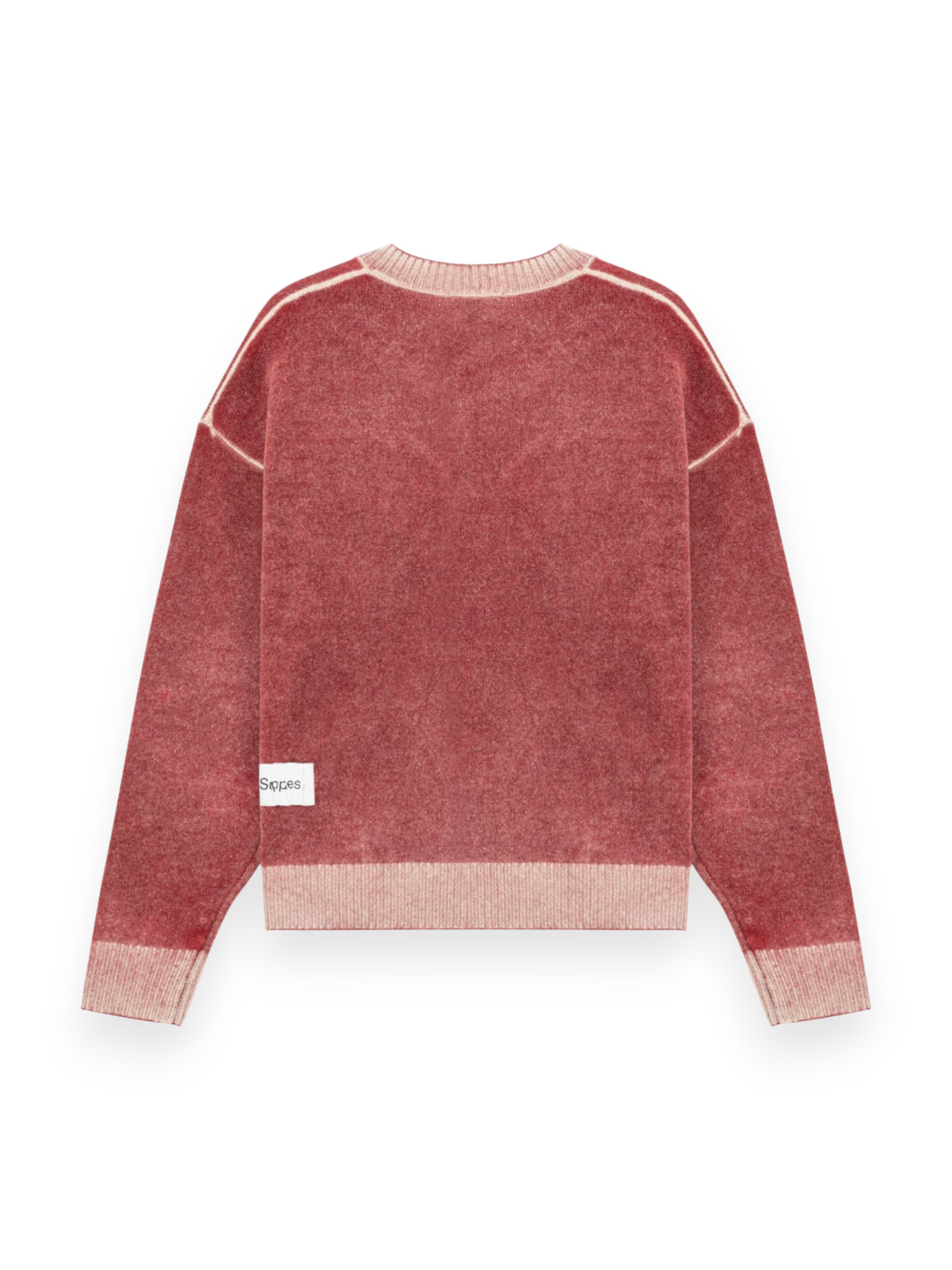 Amish Crew Neck Sweater In Wool Red