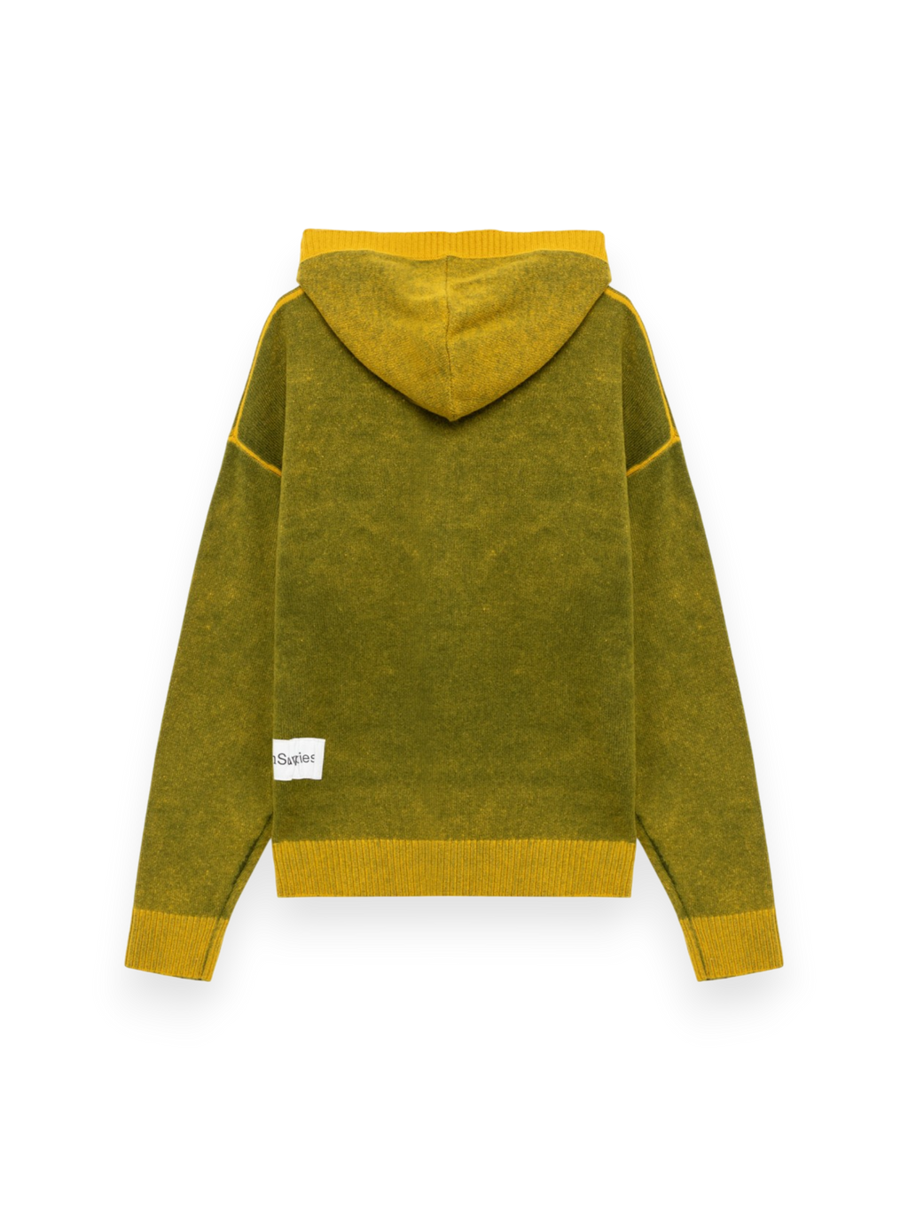 Amish Hood zip Unisex Wool Printed Mustard/Forest