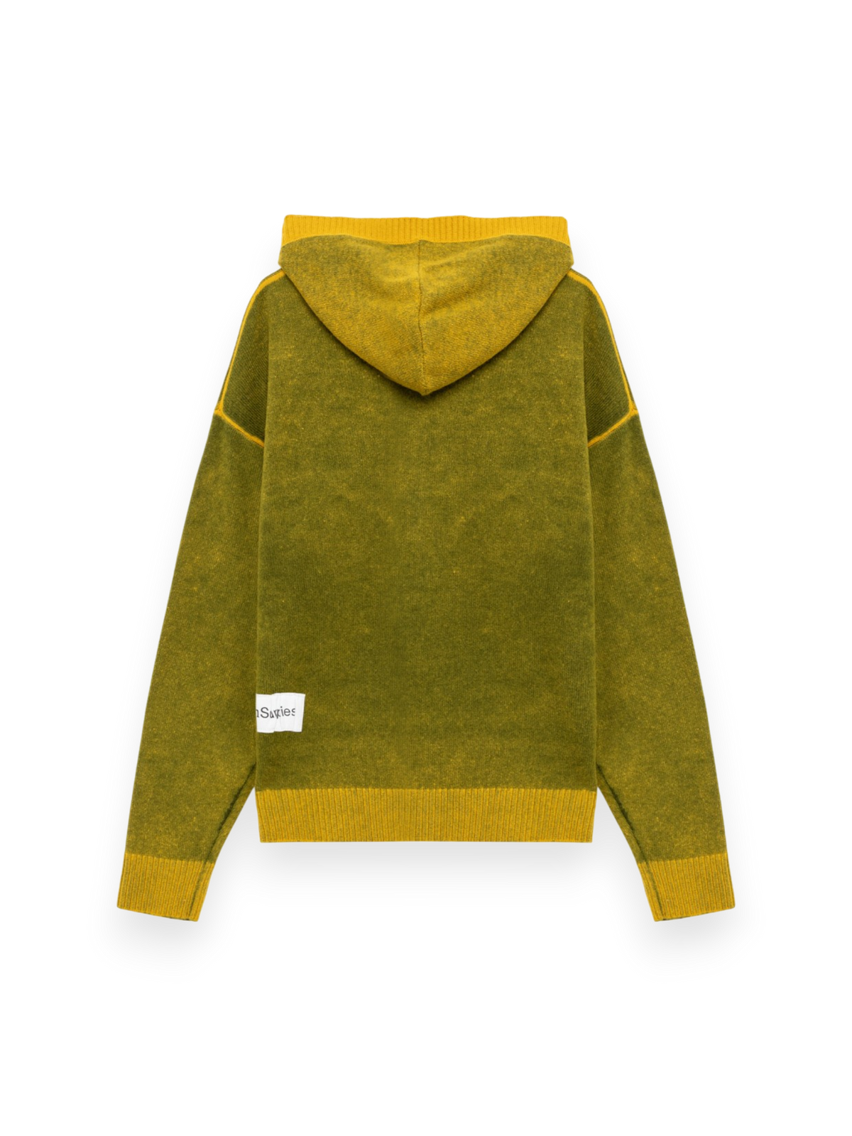 Amish Hood zip Unisex Wool Printed Mustard/Forest