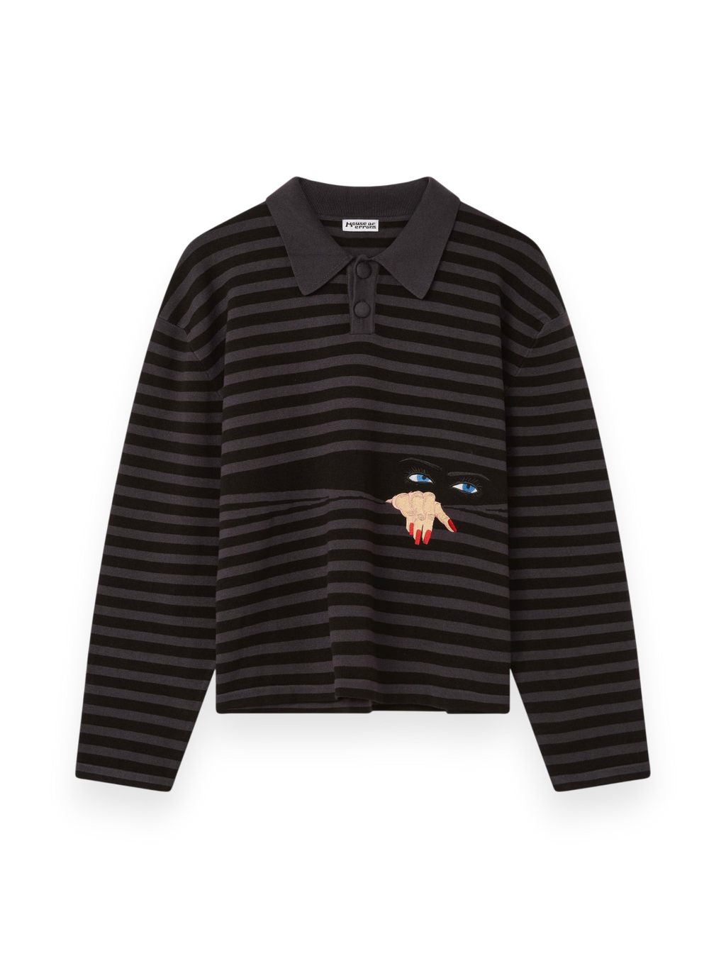House Of Errors Knitted Peeping Rugby Black/Grey