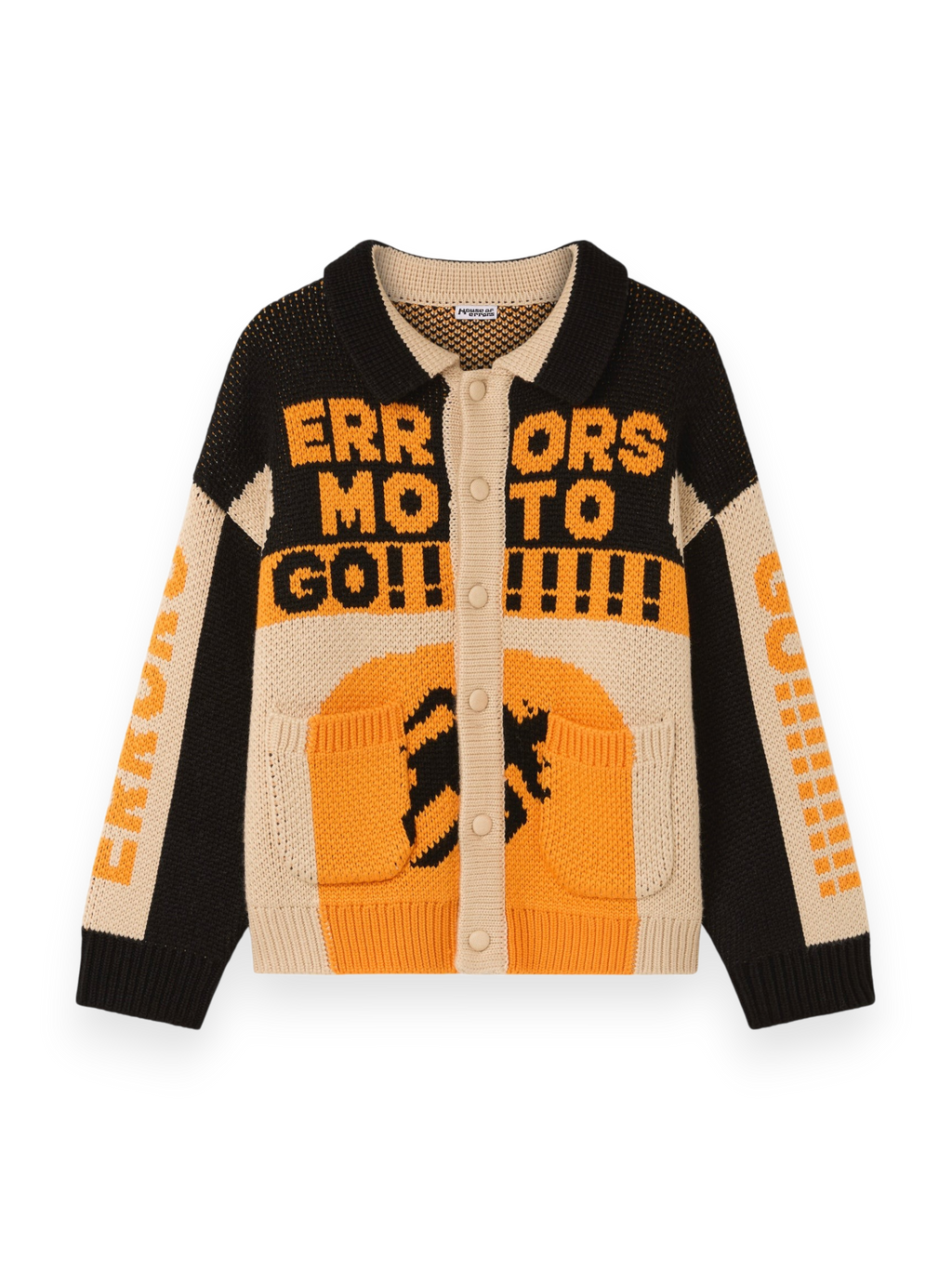 House Of Errors Thick Knit Moto Cardigan
