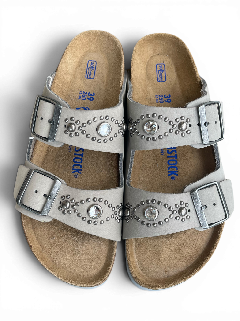 HTC X BIRKENSTOCK ARIZONA SFB NUBUCK STUDS DOVE GREY