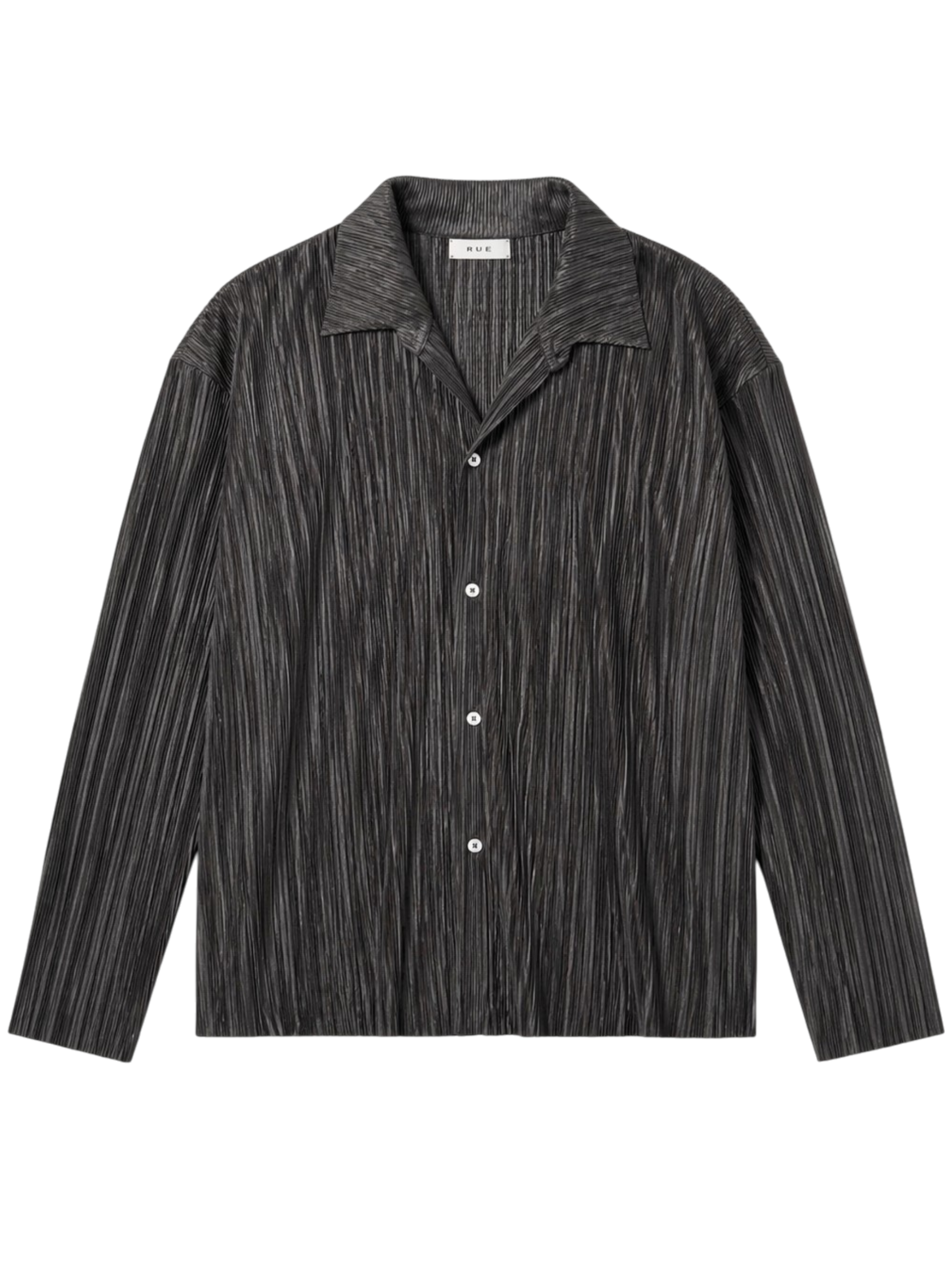 RUE Plissè deep coal Black shirt