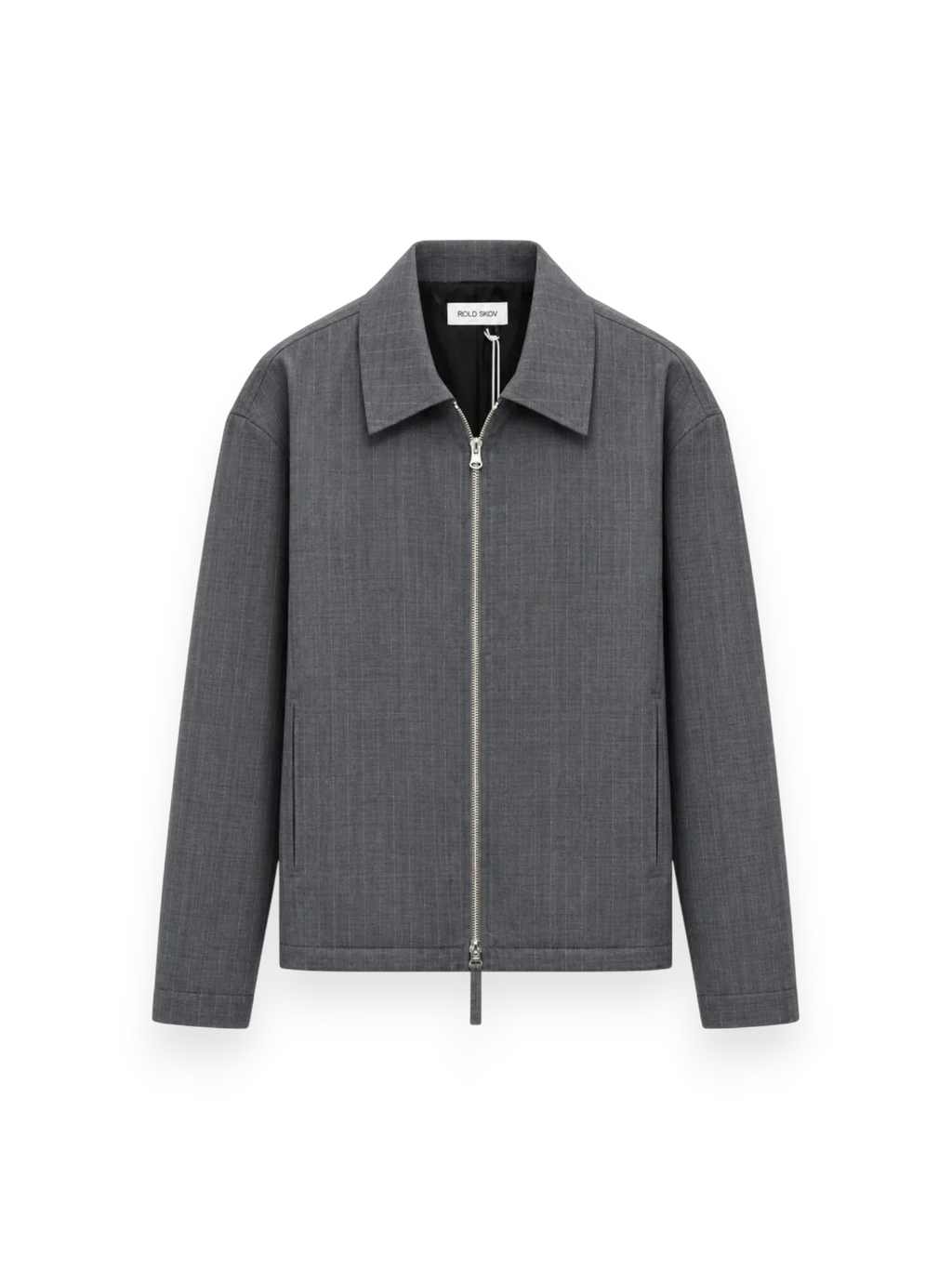 Rold Skov Zip Up Slim Shirt Stripes
