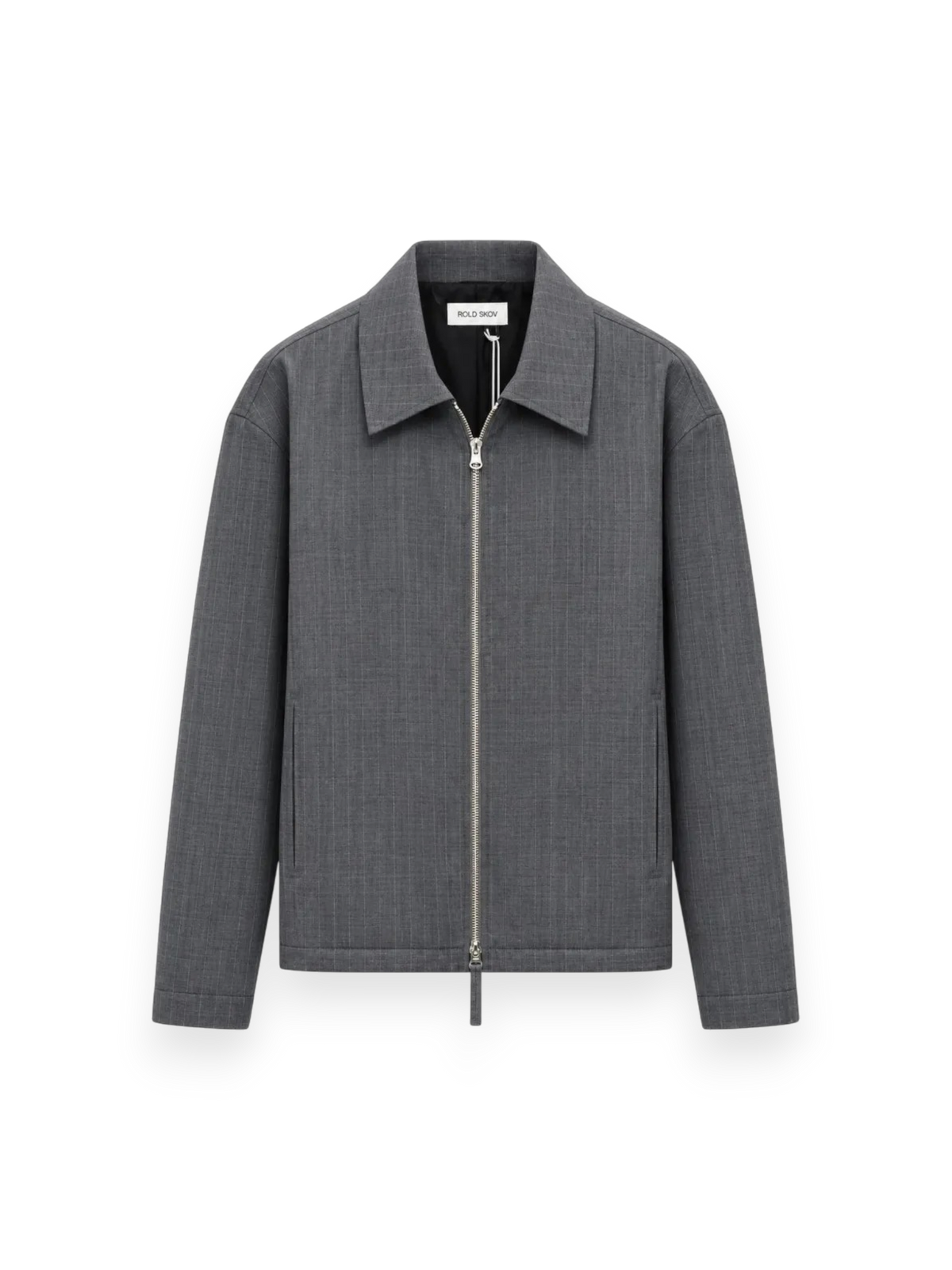 Rold Skov Zip Up Slim Shirt Stripes