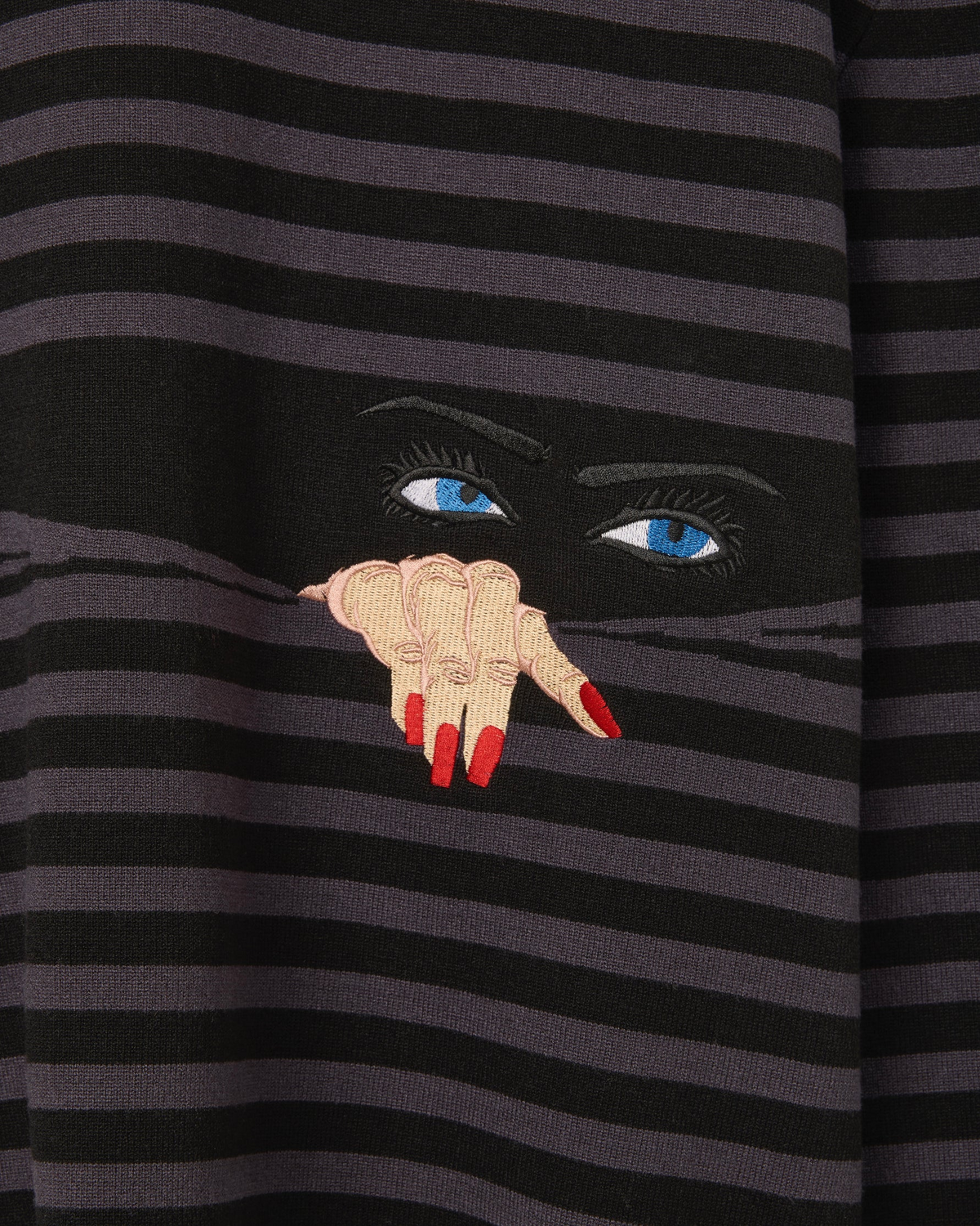 House Of Errors Knitted Peeping Rugby Black/Grey