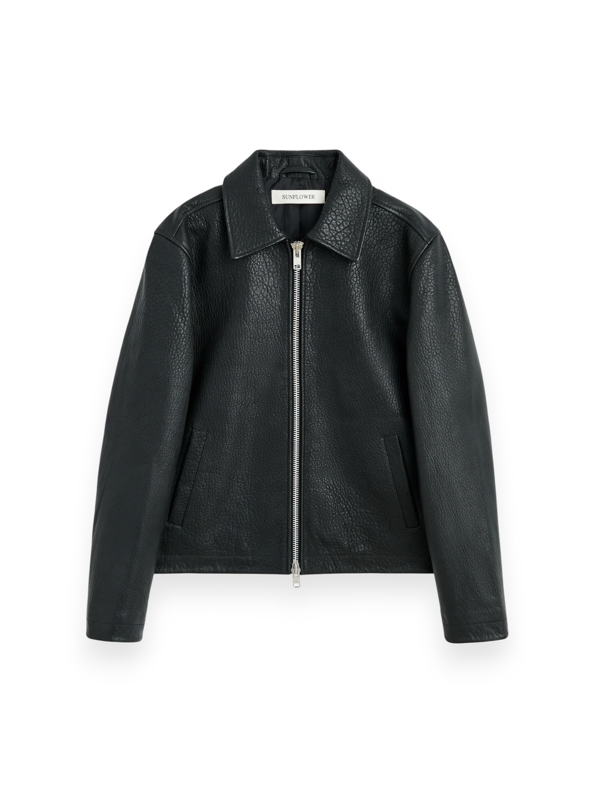 Sunflower – Short Leather Jacket 999 Black