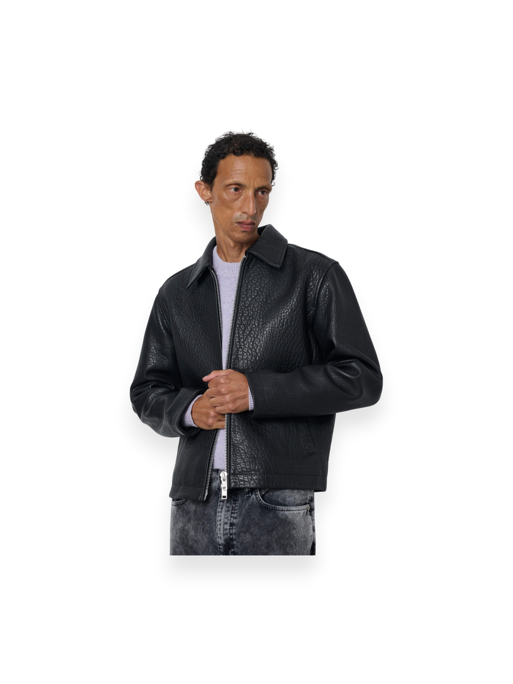 Sunflower – Short Leather Jacket 999 Black
