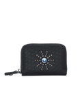 HTC Los Angeles STUDDED SMALL ZIP WALLET BLACK
