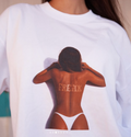 La plage Femme t-shirt White RUE BIG PRINT - FREAK