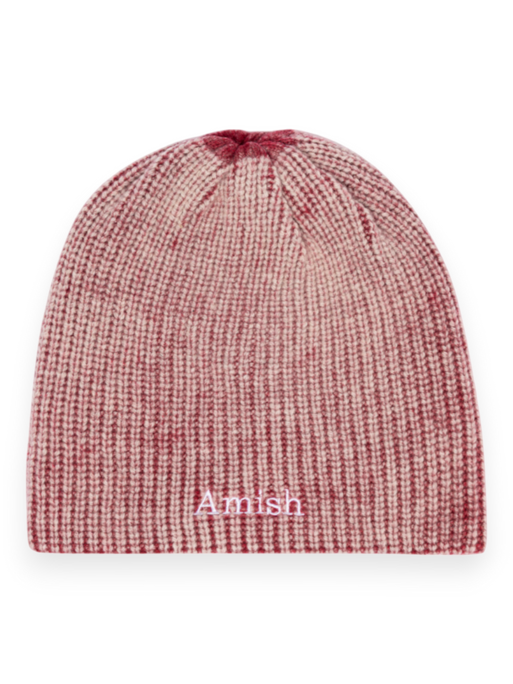Amish Beanie Hat In Wool Burgundy