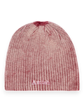 Amish Beanie Hat In Wool Burgundy