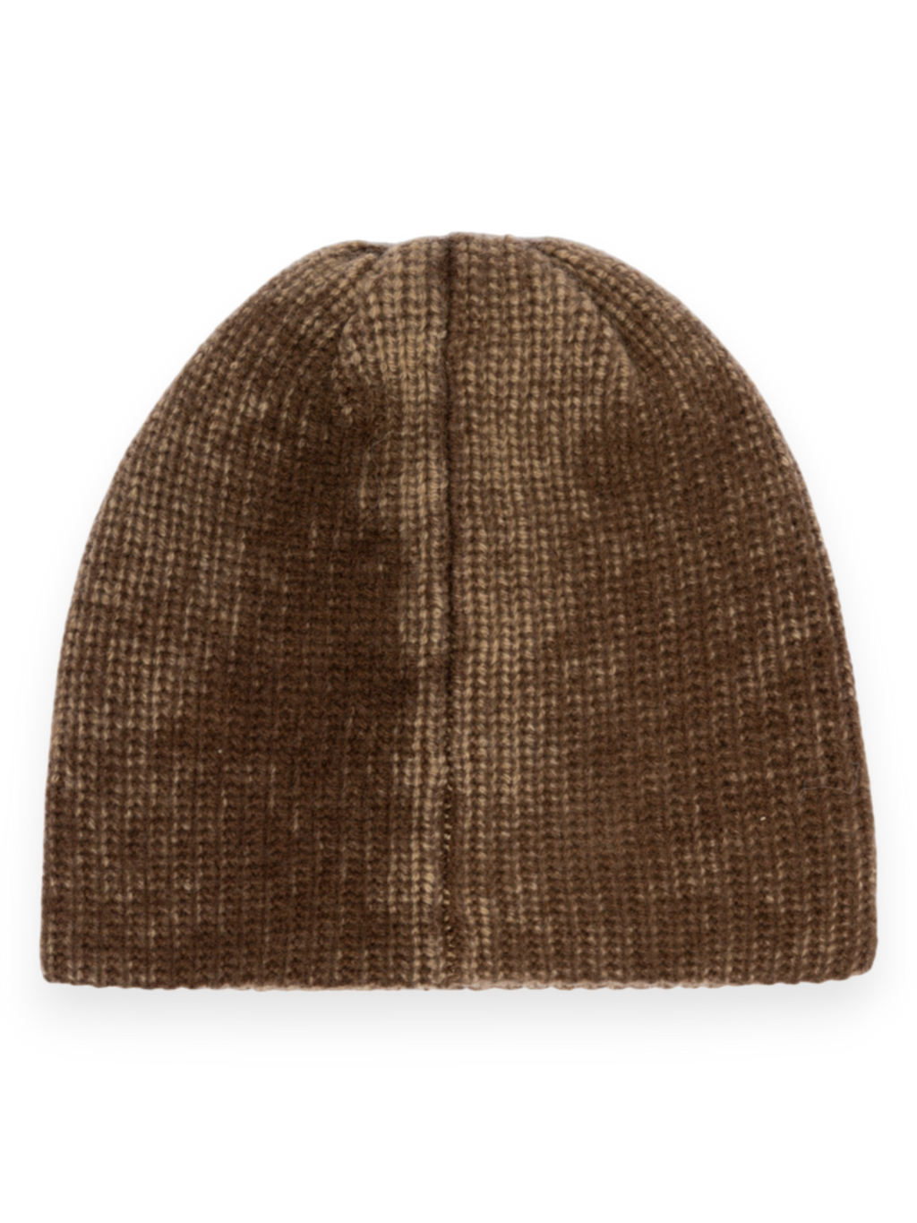 Amish Beanie Hat In Wool Taupe/Dark Brown