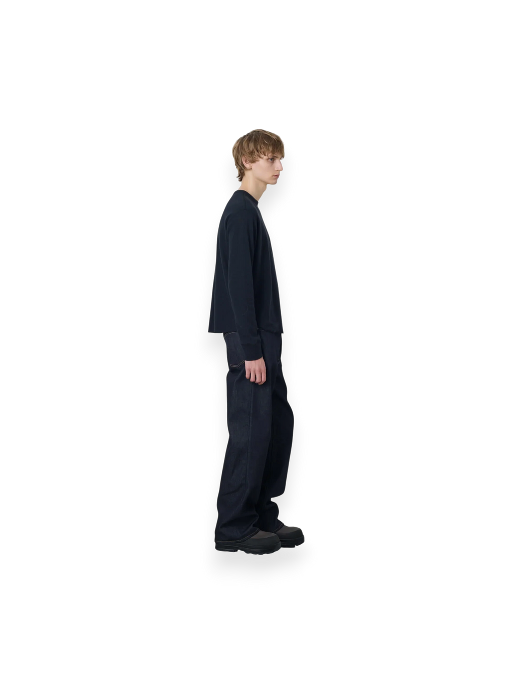 Sunflower Wool Waffle Tee LS Black