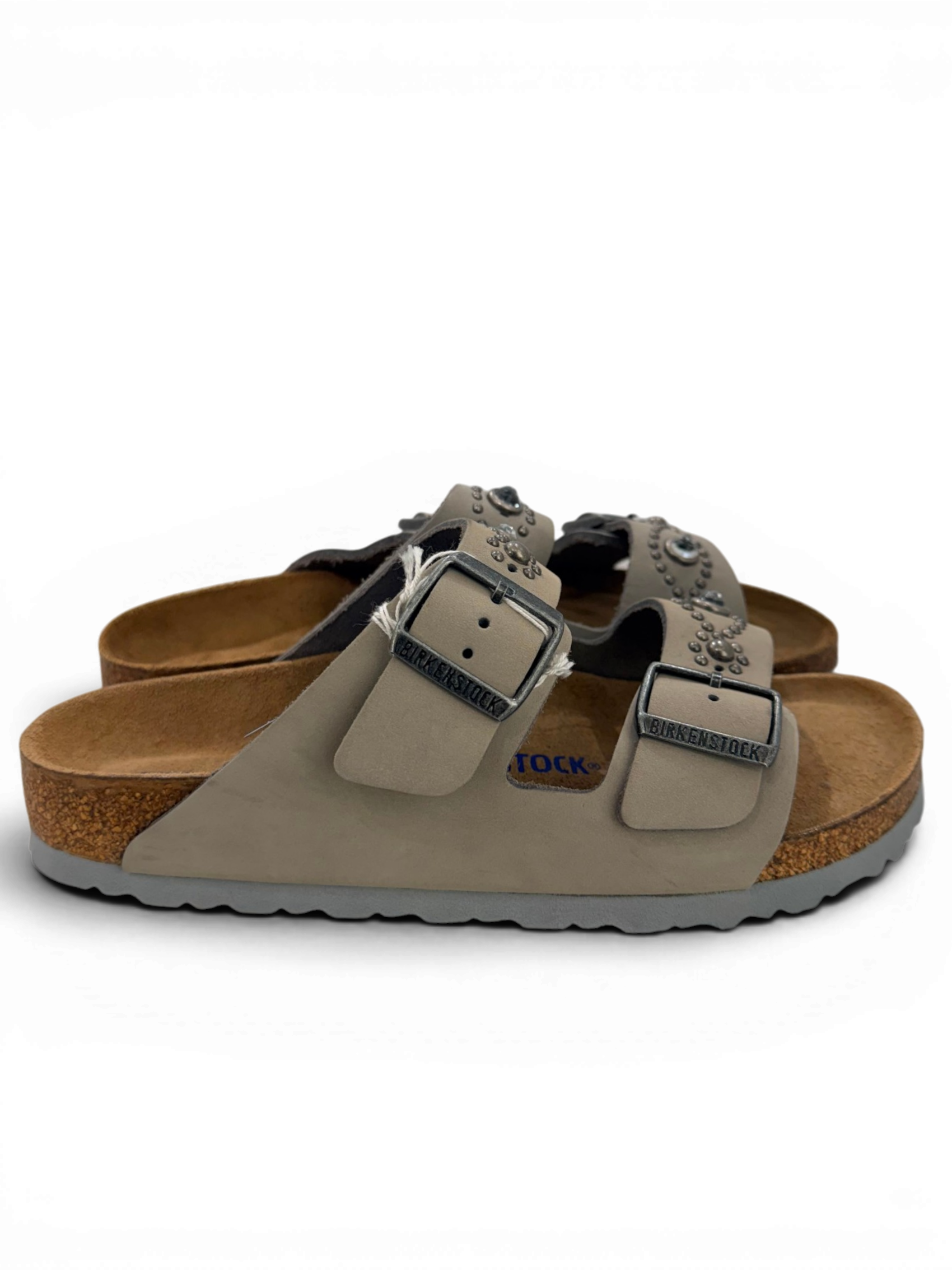 HTC X BIRKENSTOCK ARIZONA SFB NUBUCK STUDS DOVE GREY