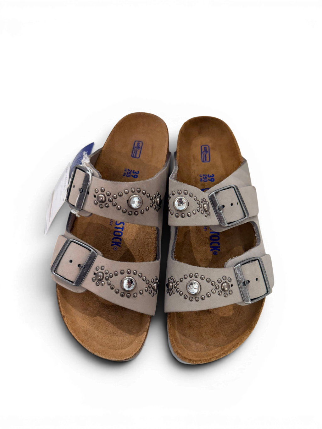 HTC X BIRKENSTOCK ARIZONA SFB NUBUCK STUDS DOVE GREY