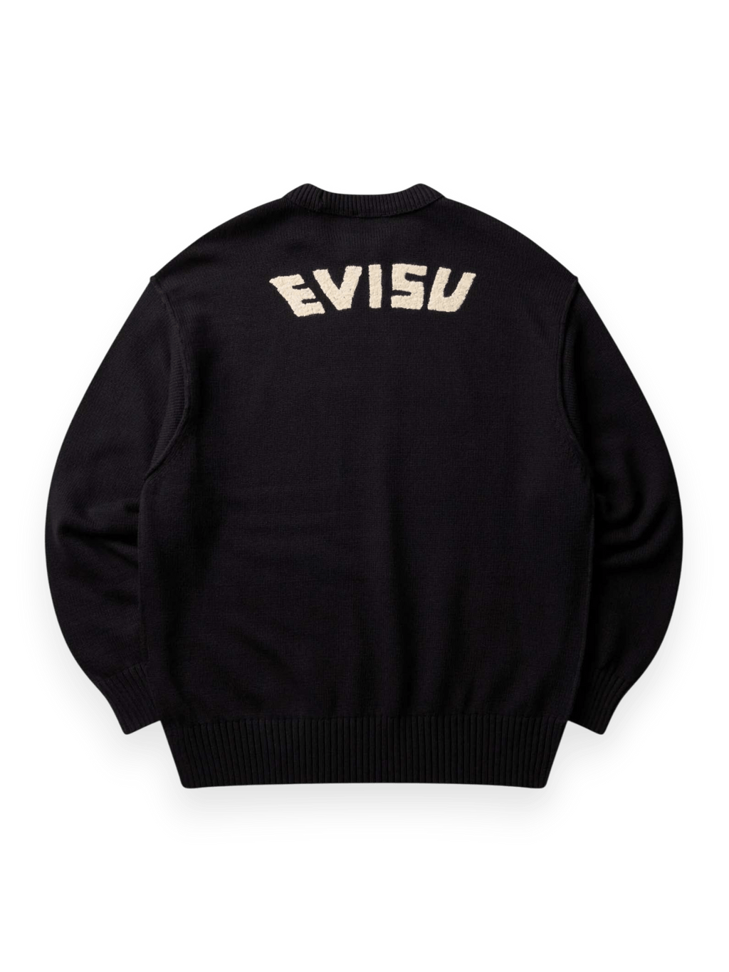 Evisu Sweater Logo Embroidery Knit Pullover