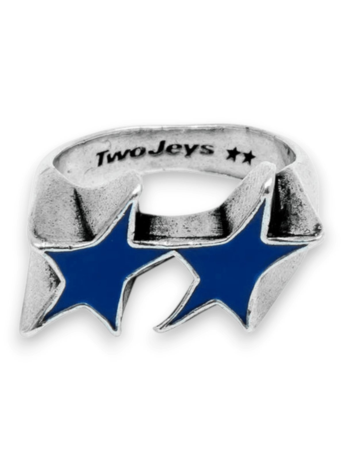 Twojeys  Icon Blue Enameled Single Ring