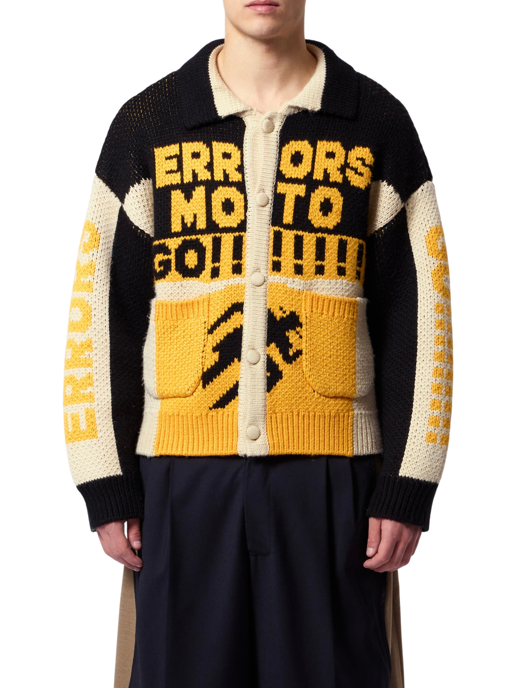House Of Errors Thick Knit Moto Cardigan