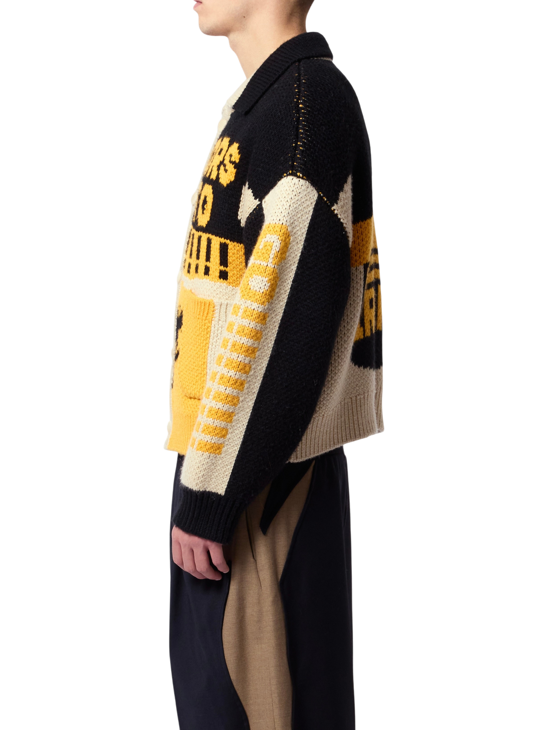 House Of Errors Thick Knit Moto Cardigan